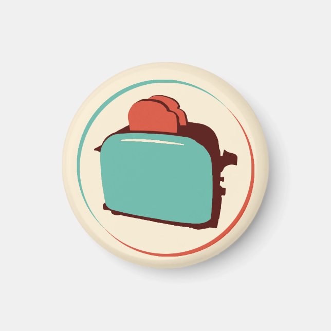 Retro Toaster-magnet Magnet (Framsidan)