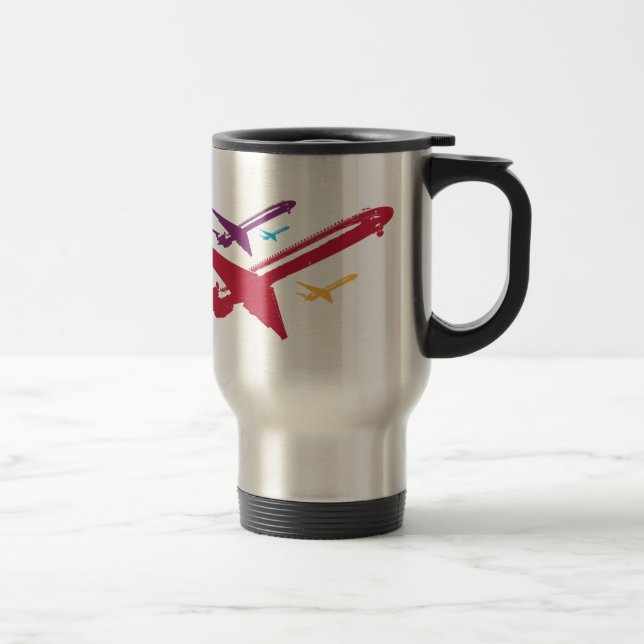 Retro tokig design för flyg för hundflygplanjet resemugg (Höger)