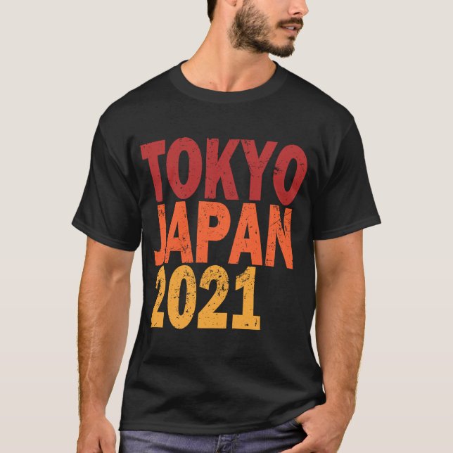 Retro Tokyo Japan 2021 T Shirt (Framsida)