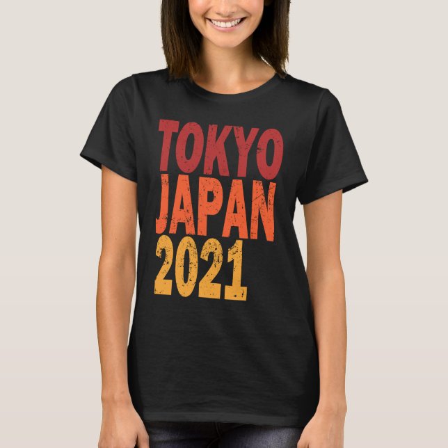 Retro Tokyo Japan 2021 T Shirt (Framsida)