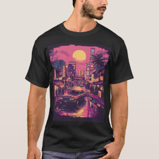 Retro Tokyo Sunset T Shirt