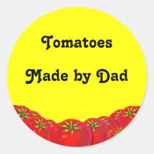 Retro Tomates Anpassningsbar Canning Labels Runt Klistermärke