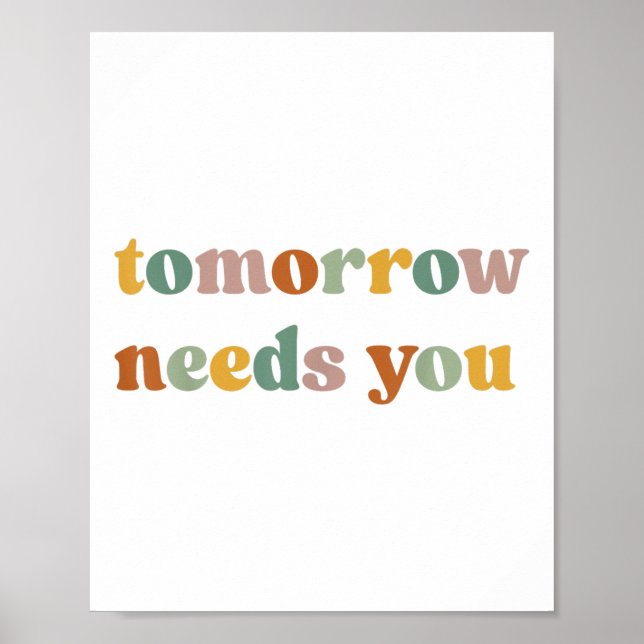 Retro Tomorrow behöver dig förebyggande av självmo Poster (Framsidan)