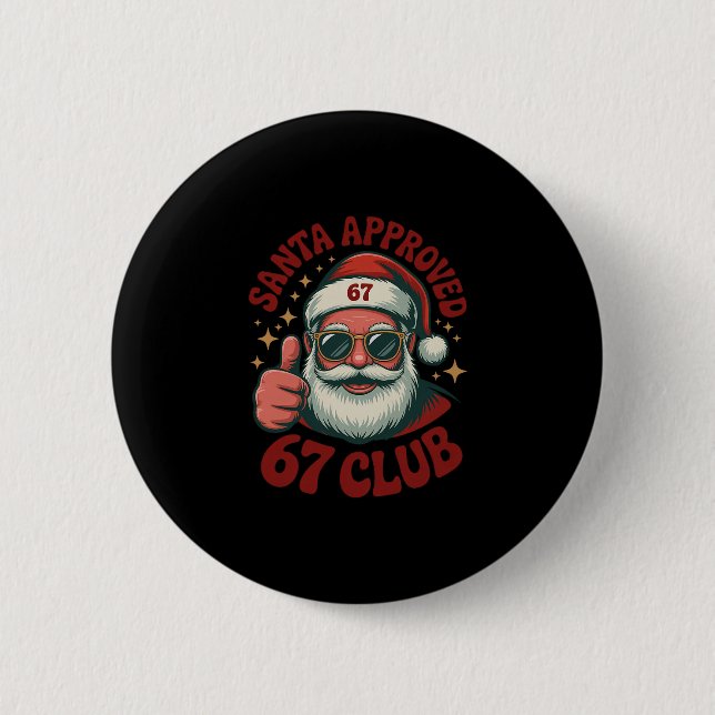 Retro Tomte Godkänd 67 - Clic Jul 67 Meme  Knapp (Framsida)