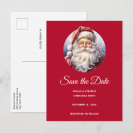 Retro Tomte i röd julhatt jul Meddelande Vykort