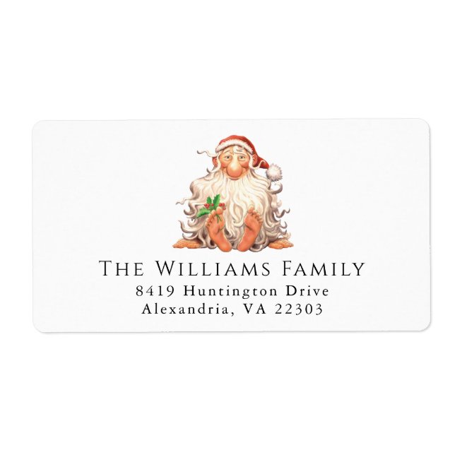 Retro Tomte Julfirande Fraktsedel (Framsidan)