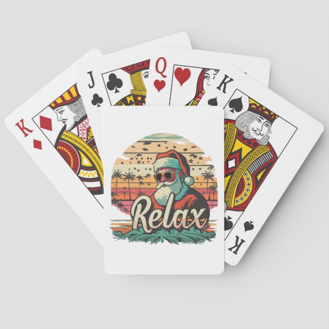 Retro Tomte med en titel Avslappnad Casinokort (Baksidan)