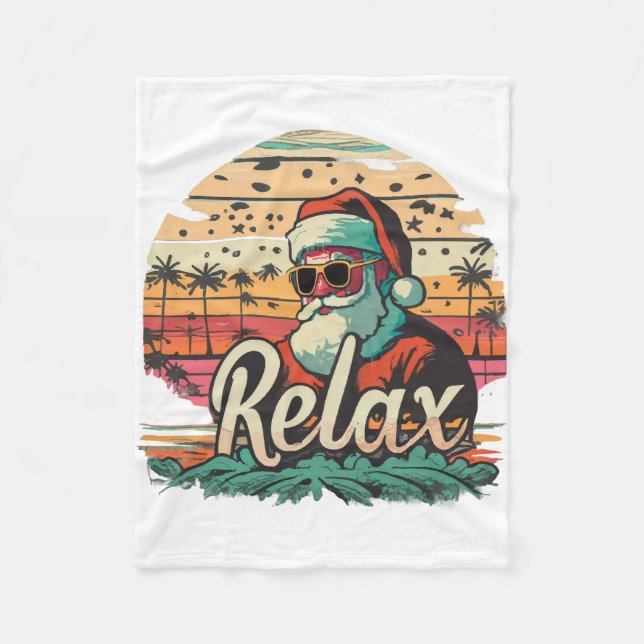 Retro Tomte med en titel Avslappnad Fleecefilt (Framsidan)