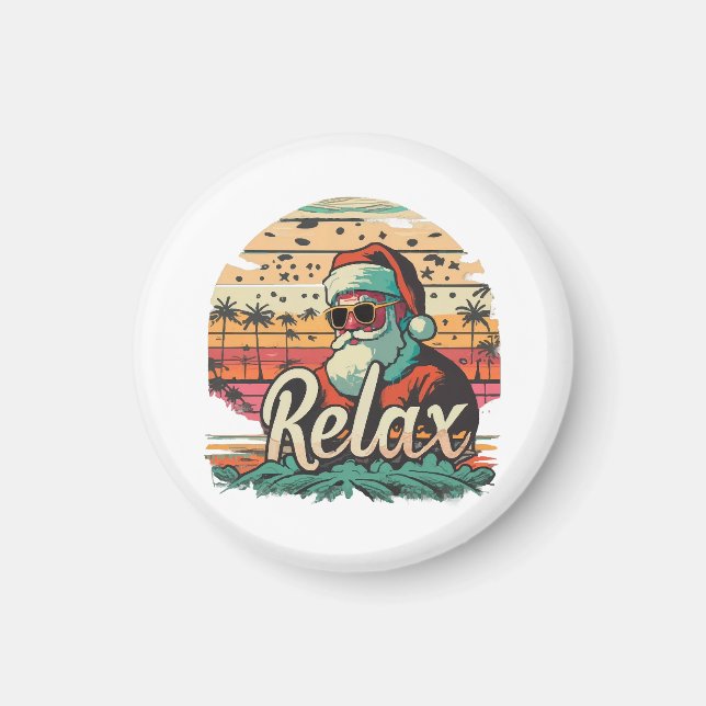 Retro Tomte med en titel Avslappnad Magnet (Framsidan)