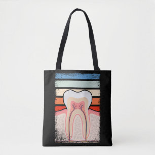 Retro Tooth Medicine Dental Assistant Dentist Tygkasse