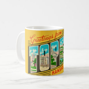 Retro Topeka Kansas Hälsning Mugg