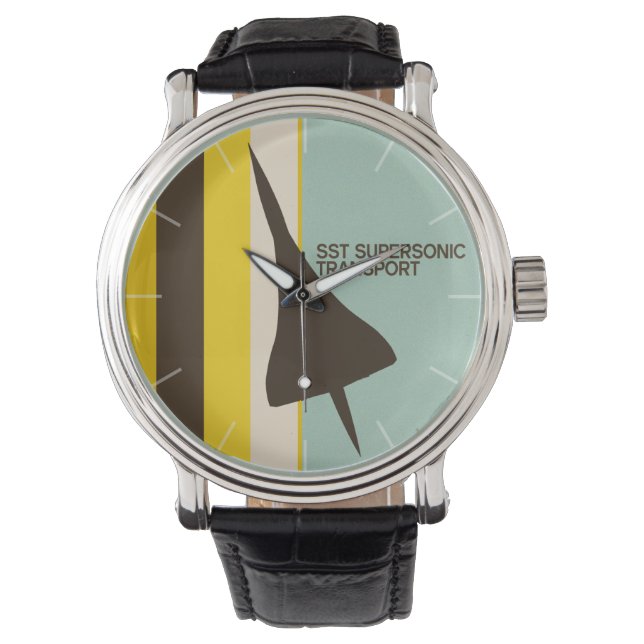 Retro Toppen Sonic Transport Airplan Armbandsur (Framsida)