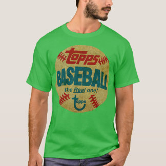 Retro Topps baseball, den riktiga på Crewnacken S T Shirt