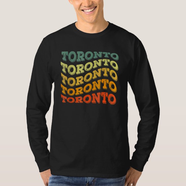 Retro Toronto Canada Vintage Traveler T Shirt (Framsida)