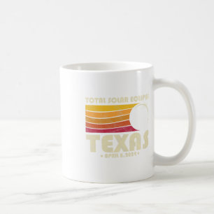 Retro Total Solar Eclipse 2024 Texas Usa Totality Kaffemugg