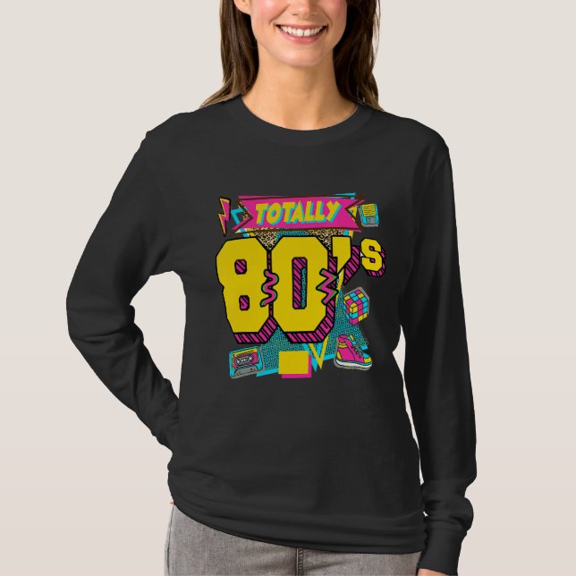 Retro totalt 80-tal Neon T Shirt (Framsida)