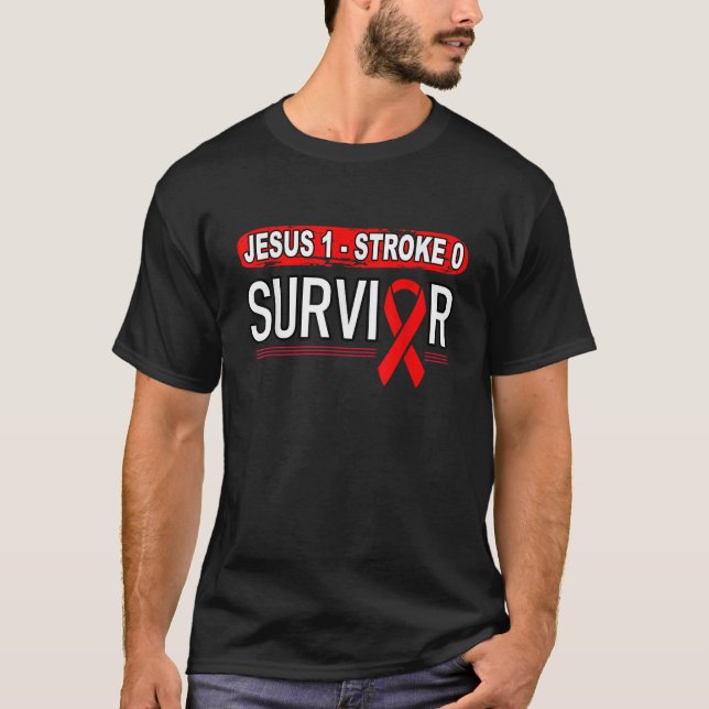 Retro Tougher Than Stroke Survivor Jesus T Shirt (Framsida)