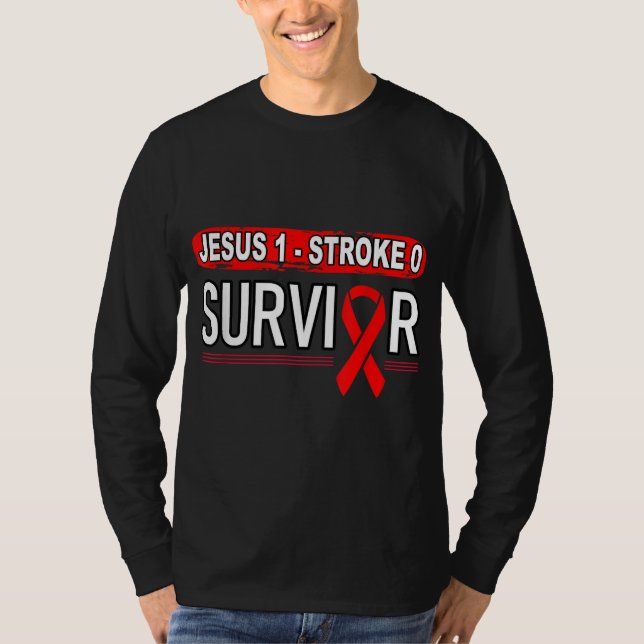 Retro Tougher Than Stroke Survivor Jesus T Shirt (Framsida)