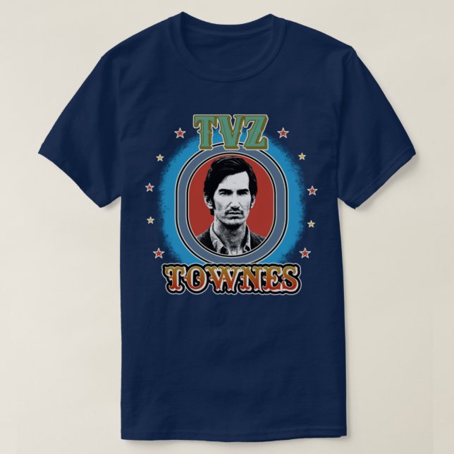 Retro Tour Stil Townes Van Zandt T Shirt (Design framsida)