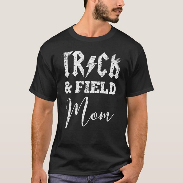 Retro Track och Fält Mamma Track Mamma Track Mor T Shirt (Framsida)