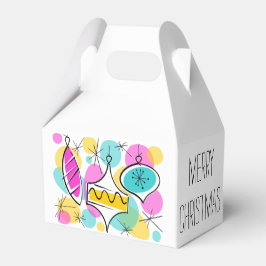 Retro Träd Baubles God jul gable Presentaskar