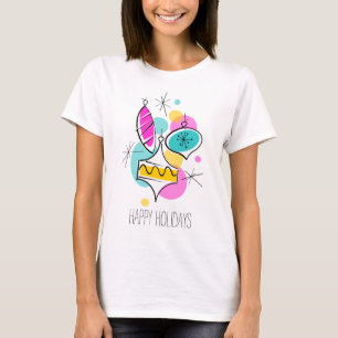 Retro Träd Baubles Group Glad helg t-shirt