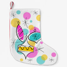 Retro Träd Baubles lagrar rött bakåt