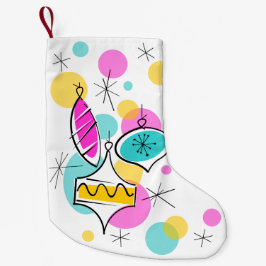 Retro Träd Baubles-lagring 2 sided Liten Julstrumpa