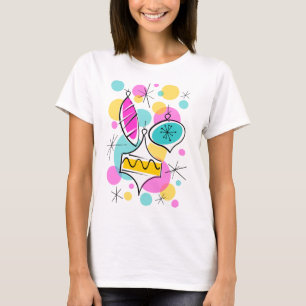 Retro Träd Baubles T-shirt-lodrät Tröja