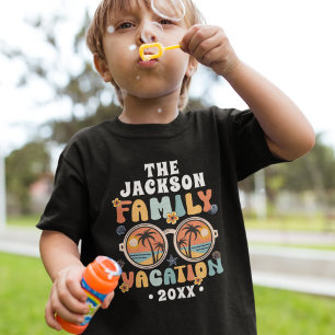 Retro träd sunglass groovy (familjeterester) t shirt