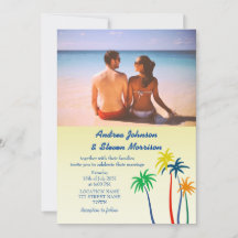 Retro Träd Tropical Beach Wedding