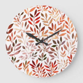 Retro träd, vattenfärgen, sömlös mönster. stor klocka