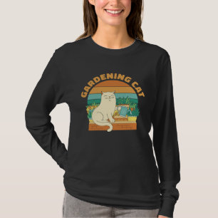 Retro Trädgårdsskötsel Katt Feline Trädgårdsmästar T Shirt