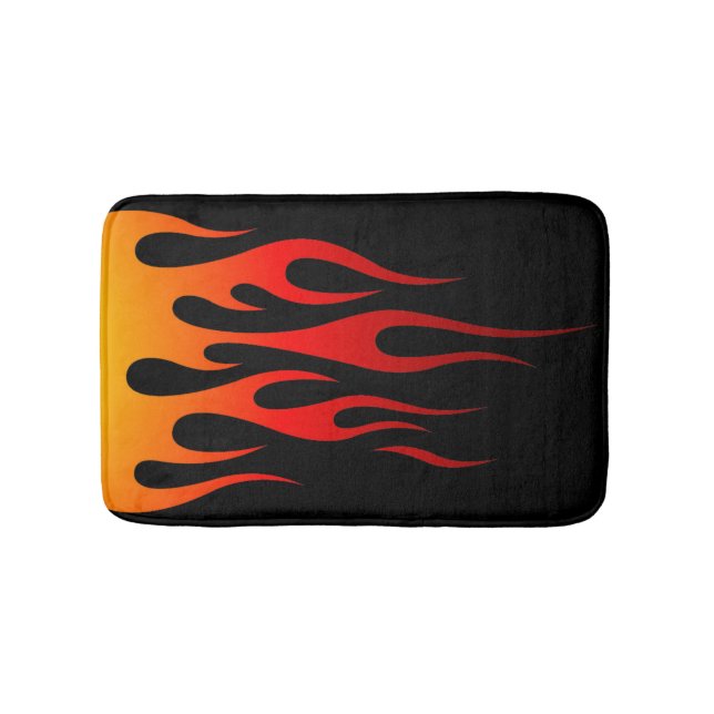 Retro Traditional Hot rod Flames Anpassningsbar Tä Badrumsmatta (Framsidan)
