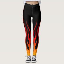 Retro Traditionella Hot Rod Flames Anpassad Racing Leggings