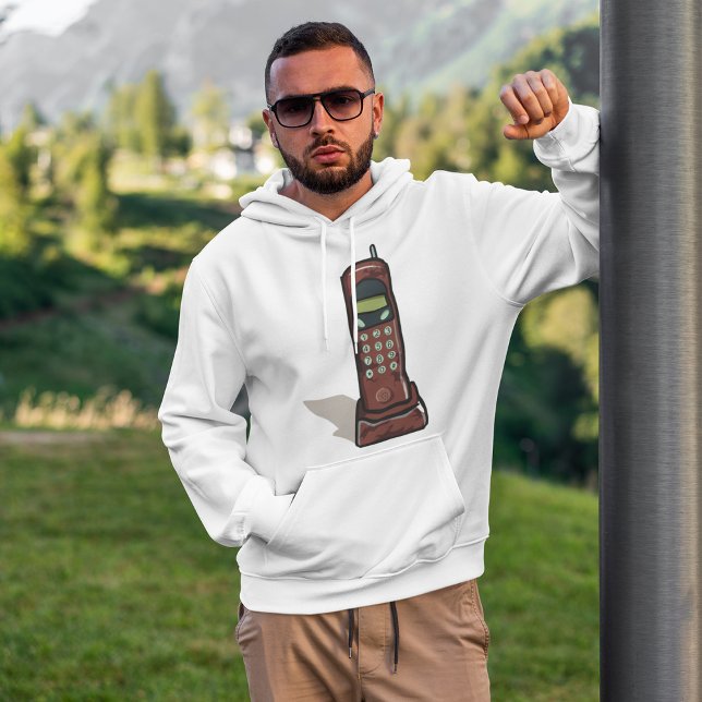 Retro trådlös telefon Vintage 90-tal Hoodie (Skapare uppladdad)