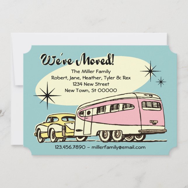 Retro Trailers Vi Har Flyttat Meddelande (Framsida)