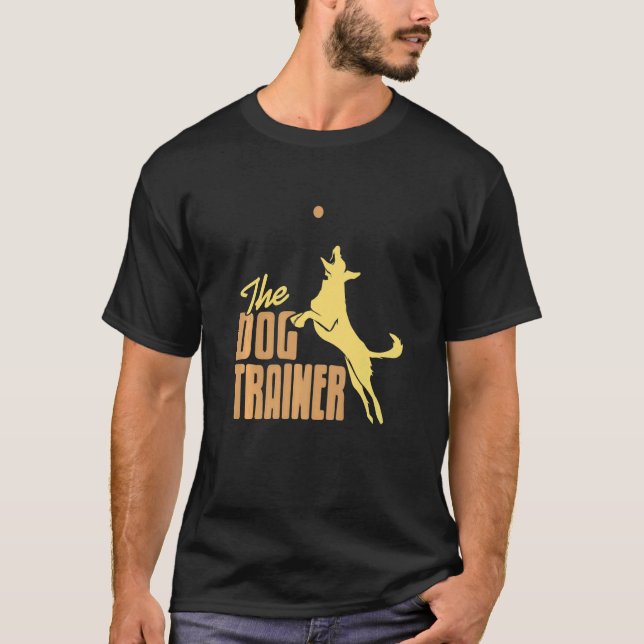Retro Trainers utformning av Hund för HUND-instruk T Shirt (Framsida)