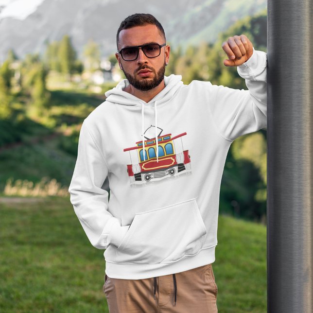 Retro Tram Illustration Hoodie (Skapare uppladdad)