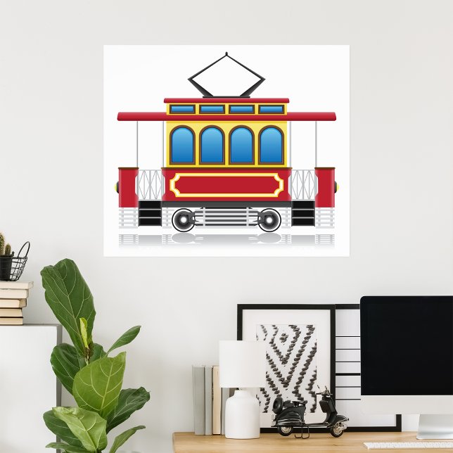 Retro Tram Illustration Poster (Skapare uppladdad)