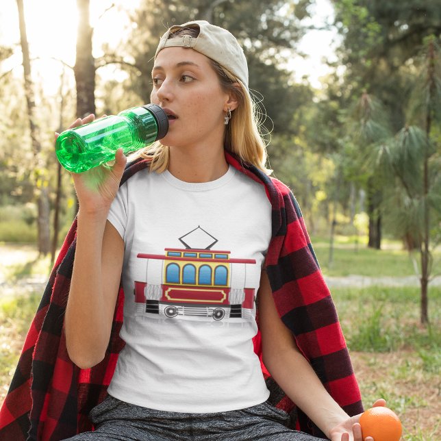 Retro Tram Illustration T Shirt (Skapare uppladdad)