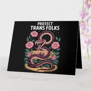 Retro Transstolthet Trans Rättighet Skydda Trans P Kort