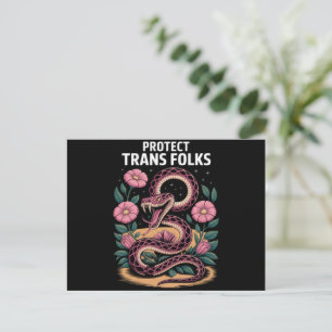Retro Transstolthet Trans Rättighet Skydda Trans P Vykort