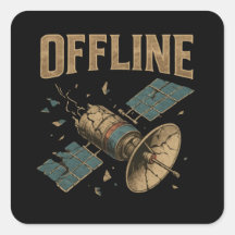Retro trasig satellit "FRÅNKOPPLAD" Rymdkonst