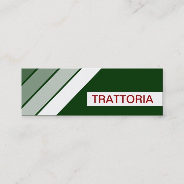 retro TRATTORIA Mini Visitkort (Framsida)