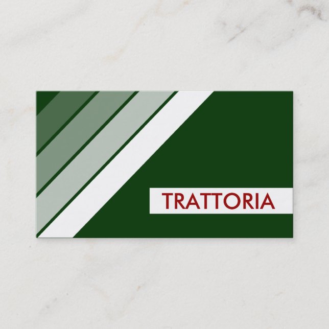 retro TRATTORIA Visitkort (Framsida)