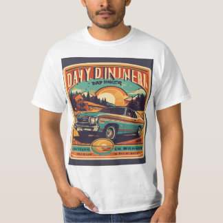 Retro Travel Charm T-Shirt: Vintage Elegance in Bl T Shirt