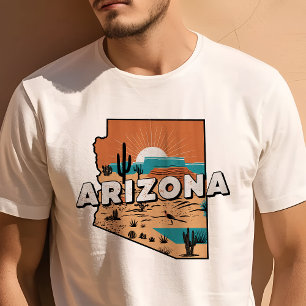 Retro Travel Iconic Arizona Graphic T Shirt