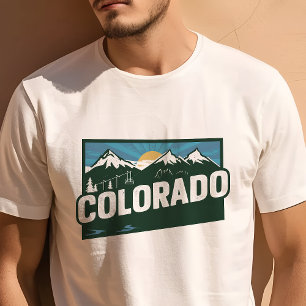 Retro Travel Iconic Colorado Graphic T Shirt