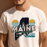 Retro Travel Iconic Maine Graphic T Shirt<br><div class="desc">Fira staten Gräs Träd med denna Retro Travel Iconic Maine Graphic T-Shirt. Den här skjortan är en vintage-inspirerad design som fångar Maine, som är en fantastisk skönhet och en unik charm. Den är en perfekt för både resenärer och invånare. Den är tillverkad av högkvalitativa material för bekvämt bruk och passar...</div>